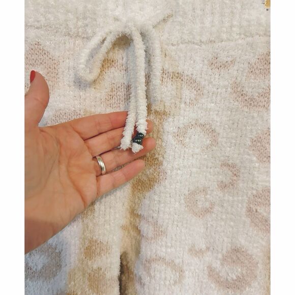 POL Cozy It Up Lounge Set Pink/White Animal Print NWT Sz L Tie Waist - Picture 7 of 9